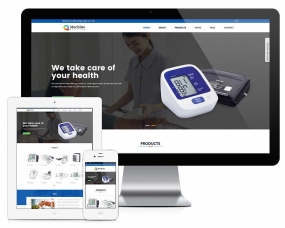 响应式血压计设备外贸企业网站模板30946